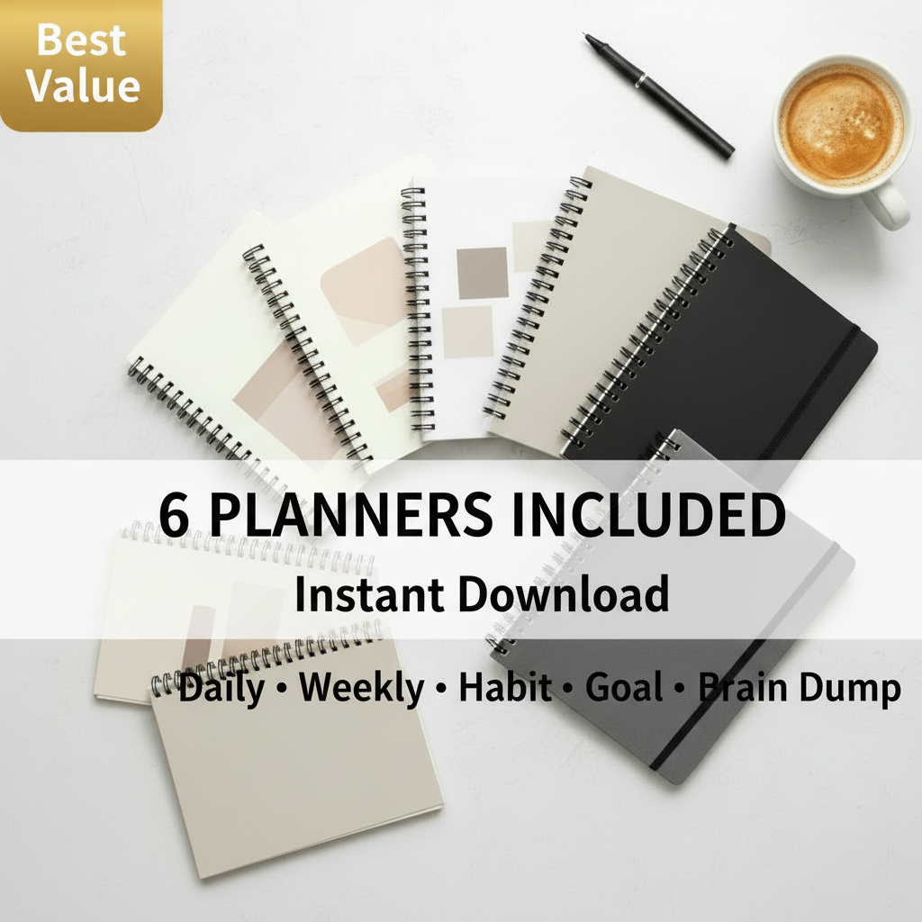 Ultimate Productivity Planner  Bundle - 6 Printable Planners